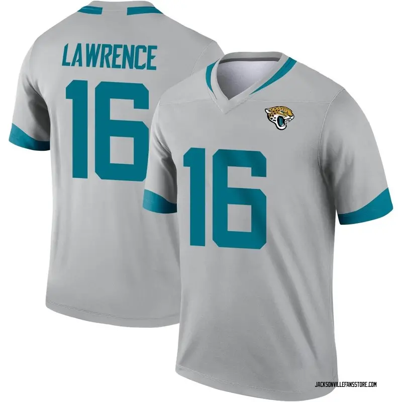 Nike Youth Jacksonville Jaguars Trevor Lawrence #16 Atmosphere Grey Game  Jersey