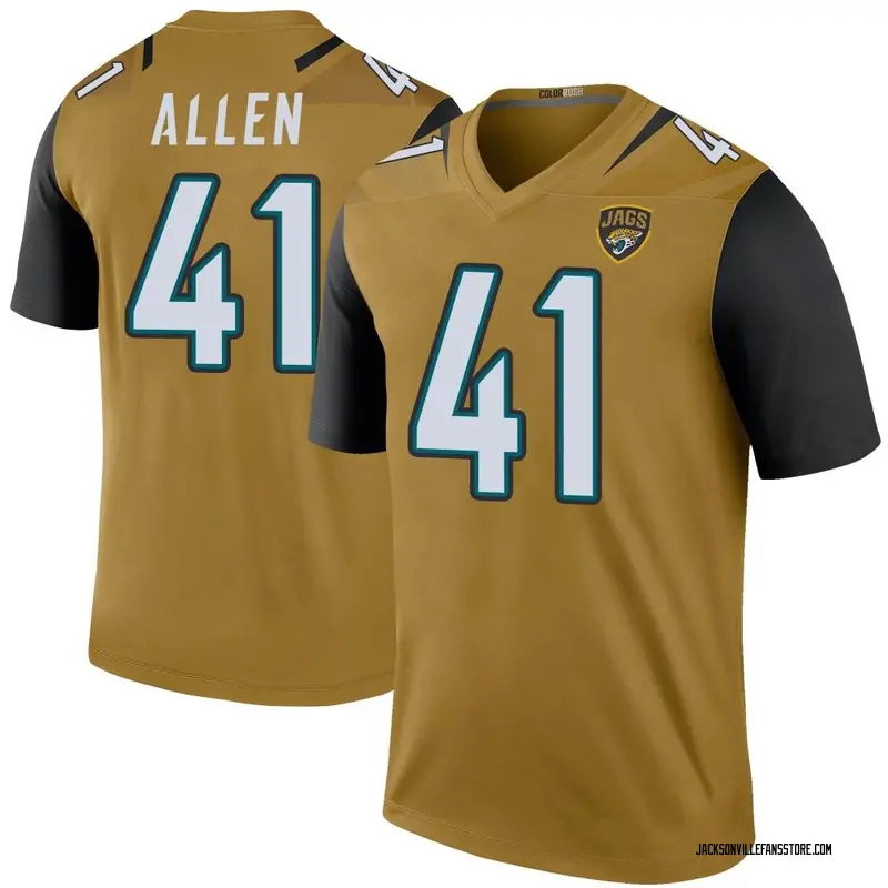 Men's Gold Legend Josh Allen Jacksonville Color Rush Bold Jersey